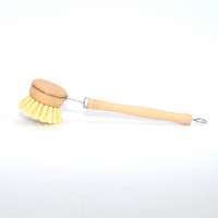 Factory Sale Wooden Dish Washing Brush Pan Cleaning Brush Replacement Head Wooden Handle